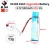 48b2ae06316c4c5ea2ab2164fde9eaca.jpeg 520mAh 3.7V 30C Upgraded 450mAh 3.7V 25C Original Lipo Battery For Wltoys K110S K110 V977 V930 RC Helicopter V977-999N