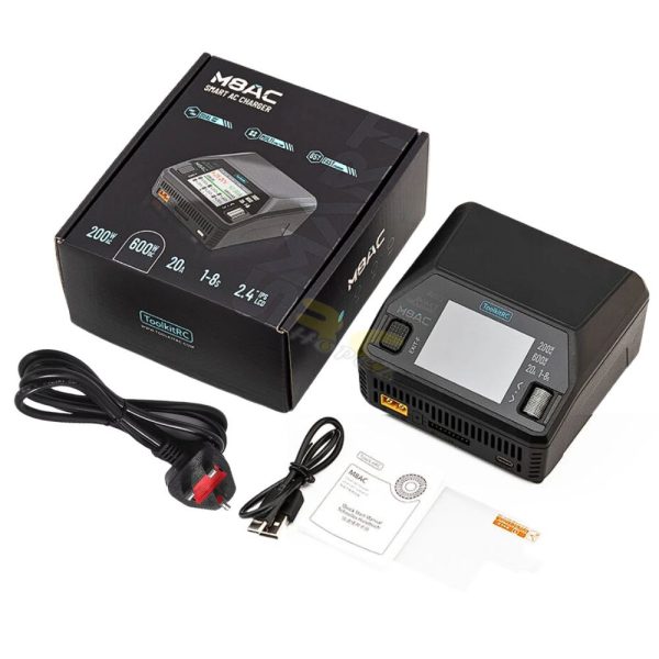ToolkitRC M8AC Smart Balance Charger 1-8S AC 200W DC 600W 20A   For Lipo LiHV LiFe NiMh LiIon Battery UK Plug TK-M8AC