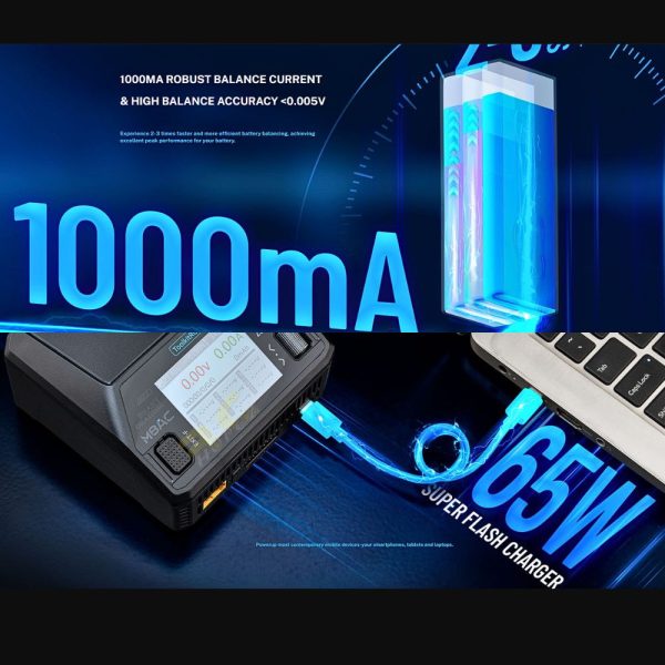 ToolkitRC M8AC Smart Balance Charger 1-8S AC 200W DC 600W 20A   For Lipo LiHV LiFe NiMh LiIon Battery UK Plug TK-M8AC