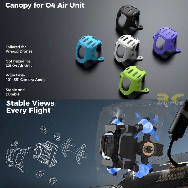 BetaFPV Canopy For O4 Air Unit with Shock-Absorbing Mount Compatible For Meteor65 Pro Meteor75 Pro BT-O4 Canopy