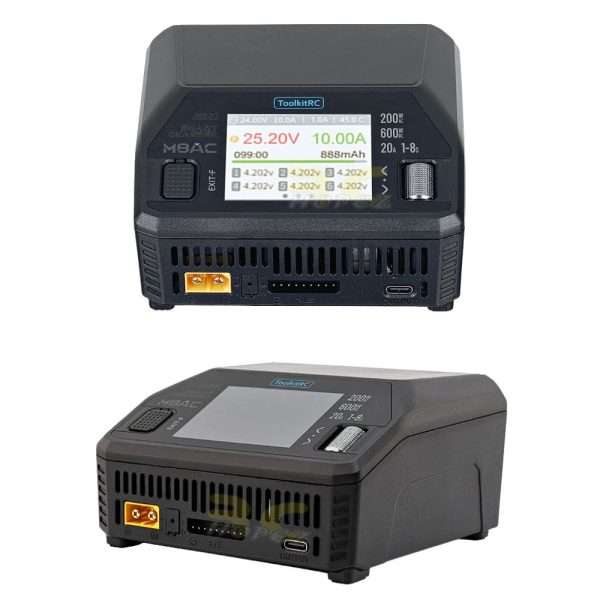 ToolkitRC M8AC Smart Balance Charger 1-8S AC 200W DC 600W 20A   For Lipo LiHV LiFe NiMh LiIon Battery UK Plug TK-M8AC