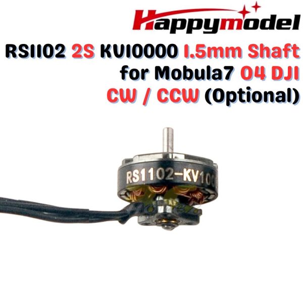 Happymodel Mobula7 O4 Brushless Motor RS1102 10000KV 2S 1.5mm Shaft for Micro FPV Drone RS1102-10
