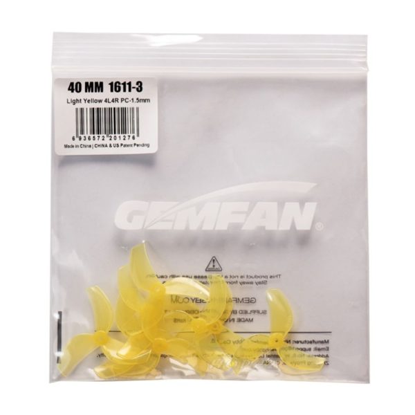 d79d9eb466eadbaa28838a45efd65f40.jpeg Gemfan 1611 40mm 1.6 Inch 3 Blade Propeller For Motor 0802 1102 1.0mm 1.5mm Hole for BetaFPV Pavo Femto (4 Pairs/8Pcs)