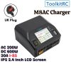ToolkitRC M8AC Smart Balance Charger 1-8S AC 200W DC 600W 20A   For Lipo LiHV LiFe NiMh LiIon Battery UK Plug TK-M8AC