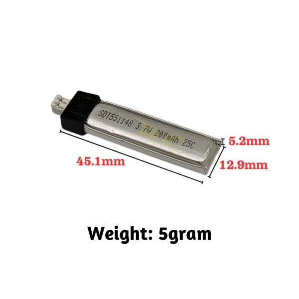 WL Toys V911-19 (New Version) 200mAh 25C 1S 3.7V Li-Poly Battery for V911 RC Helicopter V911-19