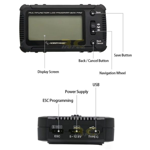 Hobbywing Multifuntion LCD Program Box Pro for PLATINUM XERUN EZRUN Seaking Pro ESC For RC Car Boat Airplane Heli EM-010