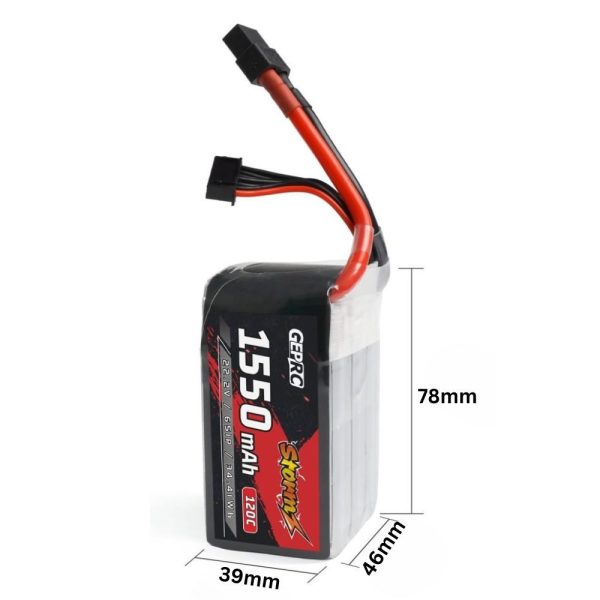 3914cc9fc0a43a105a91365d343cb523.jpeg GEPRC Storm 6S 1550mAh 120C 22.2V Lipo Battery With XT60 Plug GEP1550/120-6S
