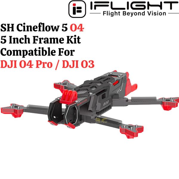 44ec1c2369eb4330683271104cb52c64.jpeg iFlight SH Cineflow 5 O4 Frame Kit 5 Inch 222mm Compatible For DJI O4 Pro DJI O3 RC FPV Freestyle Drone MX7706