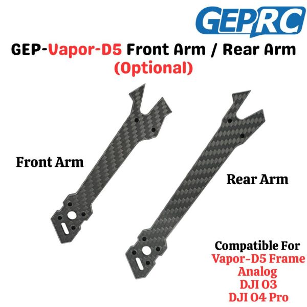 74b3963f0a7d46bcb754957dbf1f60fa.jpeg GEPRC Vapor-D5 Replacement Part 5mm Front/Rear Arm (Optional) GEP-Vapor-D5 Arm