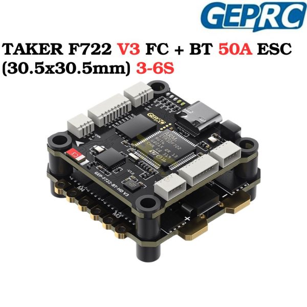 aa41c305c934eccff2c5a5bc84d62e6b.jpeg GEPRC TAKER F722 BT-HD V3 STACK BL32 50A 96K 4IN1 ESC 3-6S 30.5×30.5mm for MARK5 DJI O4 Pro HD FPV Drone GEP7542