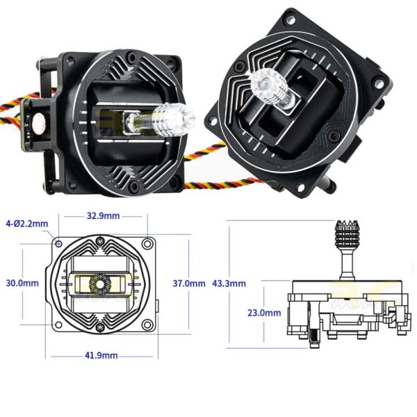 RadioMaster Pocket Radio AG01 NANO CNC Hall Gimbals Set/ 2 Pcs TX157-AG01-Nano