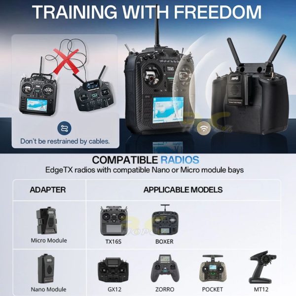 Radiomaster Sbus Wireless Trainer Micro Nano Modules For TX16S Boxer GX12 Zorro Pocket 5V Sbus Serial Receiver TX0106