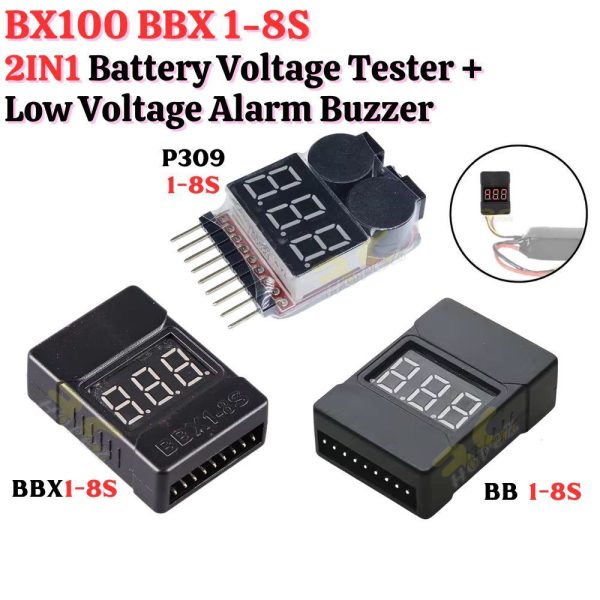 14e05c18608695acf862e4c7dc068ec6.jpeg Lipo Battery Checker BX100 BBX1-8S 2In1 Battery Voltage Tester Low Voltage Alarm Buzzer For 1-8S Lipo Battery 1PC BX100