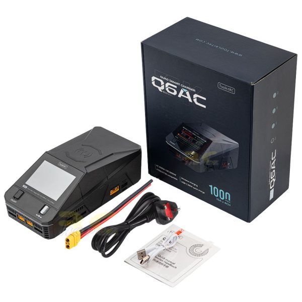 1a5a28075ffff724b0a51b25c62069e0.jpeg ToolkitRC Q6AC AC 400W DC 1000W 15A*4 Battery Charger Support Wireless Charging 1-6S 4CH Output XT60 XT30 UKPlug TK-Q6AC