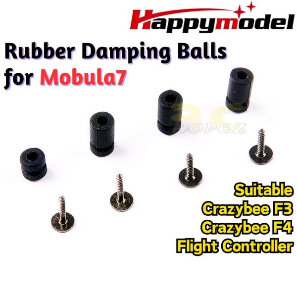 7955ddf7d63726c91f4c8f31f9f0047e.jpeg Happymodel Mobula7 Crazybee F3 Crazybee F4 Flight Controller Spare Parts Rubber Damping Balls with M1.2x7mm Screws HP309
