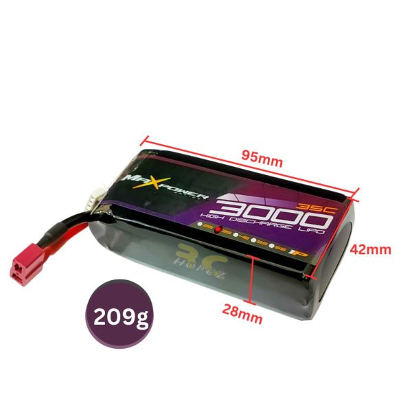 31786564d1301185c4aa2448eaa36e45.jpeg Maxpower Graphene Lipo 11.1V 3000mAh 35C 3S Lipo Battery with Dean Plug MP3035-3G