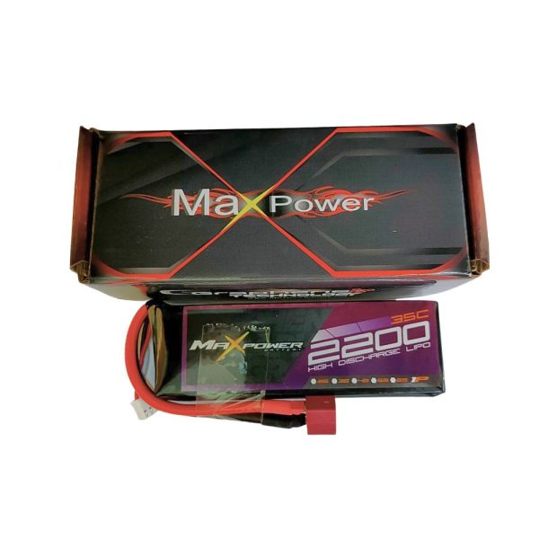 Maxpower Graphene Lipo 2200mAh 2S 7.4V 35C Lipo Battery with Dean Plug MP2235-2GN