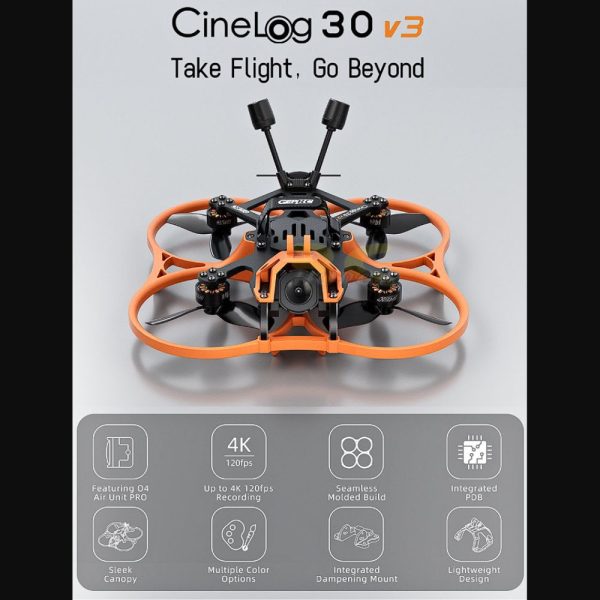 GEPRC Cinelog30 V3 DJI O4 PRO Air Unit 4S 3 Inch With LED BEC RC Freestyle FPV Drone GEP30-V3O4