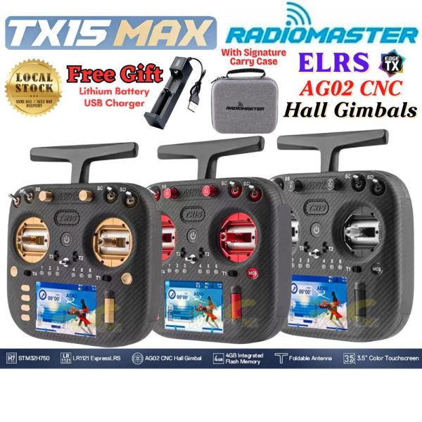 13a044aa077108b8b043867e4f197562.jpeg Radiomaster TX15 MAX Radio Controller AG02 CNC Hall Gimbals ExpressLRS 16CH 3.5inch Color Touchscreen (Mode 2) TX15-MAX