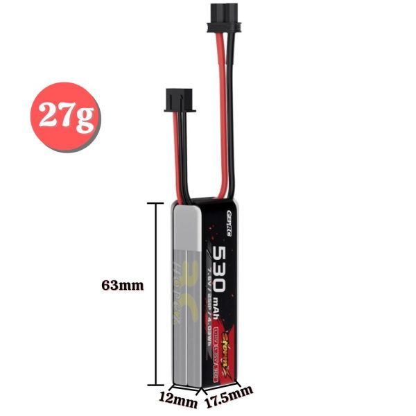 5d04e5e188ae0f09fef0f2a8b5009fd8.jpeg GEPRC Storm 2S 530mAh 90C 7.6V LiHV Battery With XT30 Plug For Darkstar16 O4 Pro GEP530/90-2S