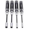 4PCS 4.0mm 5.5mm 7.0mm 8.0mm Hex Socket Nut Driver Set for RC Cars / Airplanes Tools Kits YZ-025