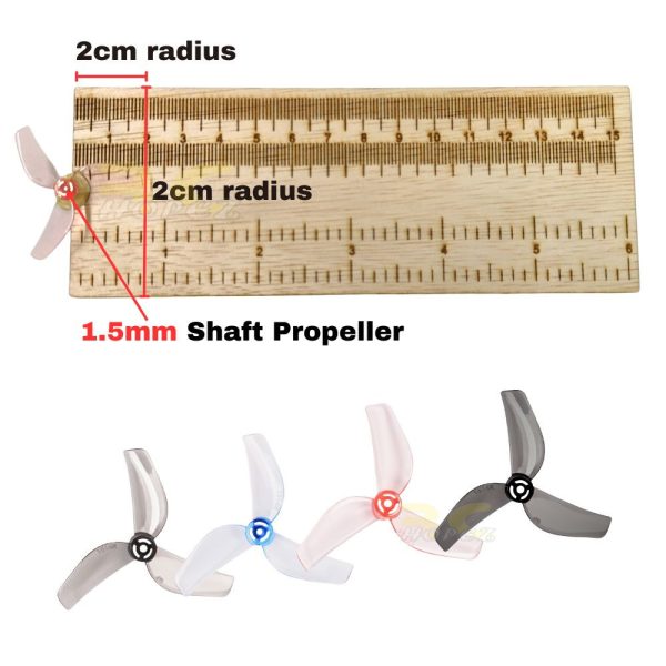 27cf90f3f2a00c2b5c13146df02e57c1.jpeg Gemfan 1614 40mm 1.6Inch 3 Blade Propeller 1.0mm 1.2mm 1.5mm Shaft for BetaFPV Air75 /0802 Motor(4 Pairs/8Pcs) Gem1614-3