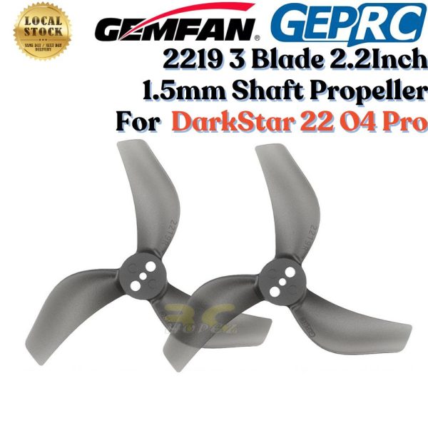 45096ee9c7ae9a4d401580de0a4f6f25.jpeg GEPRC Gemfan GP2219 3 Blade 2.2 Inch Propeller 1.5mm Shaft For Darkstar22 O4 Pro GEP2219-3