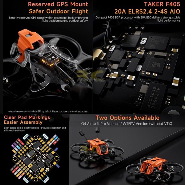 4e3e2c67808b4f2f34f570349c4fb2eb.jpeg GEPRC DarkStar22 FPV Drone DJI O4 PRO /WTFPV Without Camera VTX 3S 2.2 Inch PNP/ELRS 2.4G Freestyle CineWhoop GEP-DS22