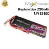 760c1737b175ee5a9e166982ff988950.jpeg Maxpower Graphene Lipo 7.4V 5200mAh 60C 2S Lipo Battery with Dean Plug MP5260-2G