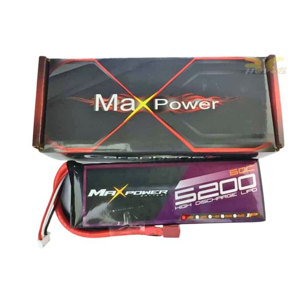 a27a886a12a2e3935ef9dbc887e9f0dc.jpeg Maxpower Graphene Lipo 7.4V 5200mAh 60C 2S Lipo Battery with Dean Plug MP5260-2G