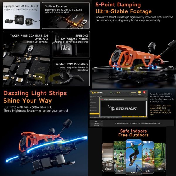 c25f598b7aa6fc7626f7954cd3756909.jpeg GEPRC DarkStar22 FPV Drone DJI O4 PRO /WTFPV Without Camera VTX 3S 2.2 Inch PNP/ELRS 2.4G Freestyle CineWhoop GEP-DS22
