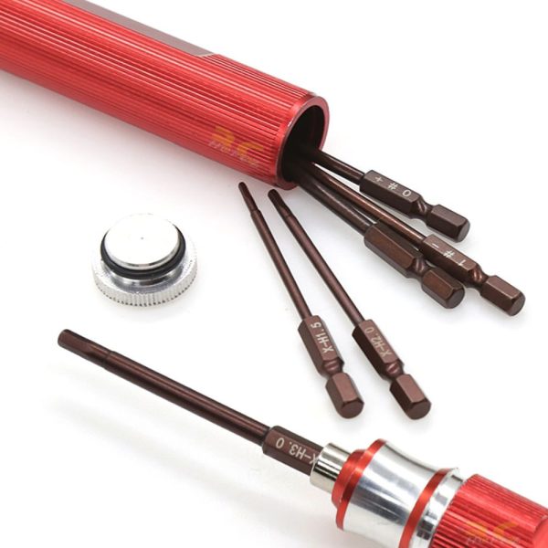 RC Tool 6 in 1 Screwdriver 1.5 2.0 2.5 3.0mm 0#+ 1#- Hex Socket Repair Tools Kit for RC Car Helicopter Drone Boat BG-61