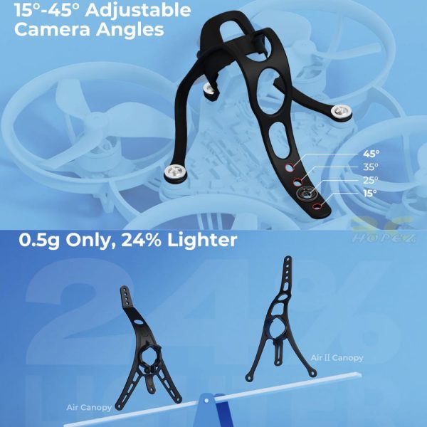def1648e636656e61e2db936545aee74-1.jpeg BetaFPV Air II V2 Canopy For Air65 Air75 Meteor65 /75 Whoop 15°- 45° Adjustable For Analog & HD Camera BT-Air Canopy V2