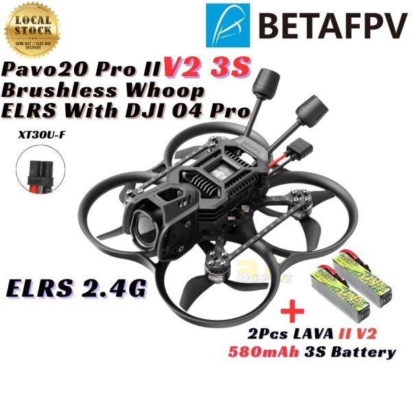 BetaFPV Pavo20 Pro II V2 DJI O4 PRO / Without HD Digital VTX Camera 3S Brushless Whoop ELRS 2.4G FPV Drone BT-Pavo20 V2