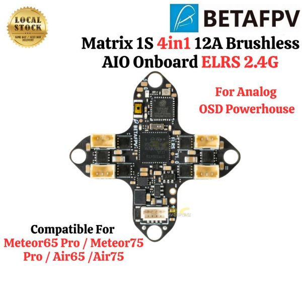 a086a96f19251128d61ca17b805302f5.jpeg BetaFPV Matrix 1S 4in1 25.5×25.5mm Brushless AIO Board 12A ESC ELRS 2.4G For Meteor65 75 Pro Air65 Air75 BT-Matrix 4in1