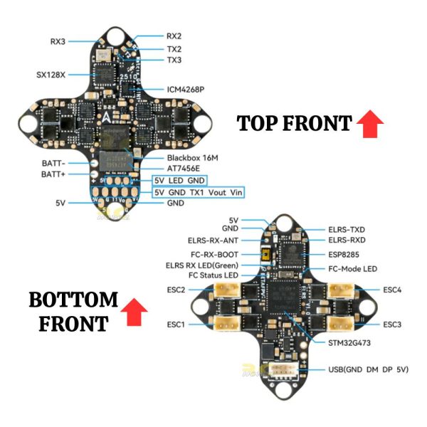 a160111697ae9ea667307e4f30154567.jpeg BetaFPV Matrix 1S 4in1 25.5×25.5mm Brushless AIO Board 12A ESC ELRS 2.4G For Meteor65 75 Pro Air65 Air75 BT-Matrix 4in1