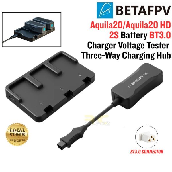 eef2986cf0c8206d247bd840379e673f.jpeg BetaFPV Aquila20 Aquila20 HD 2S Battery PD3.0 Three-Way Charging Hub /2S Battery Charger Voltage Tester BT3.0-Charger-N