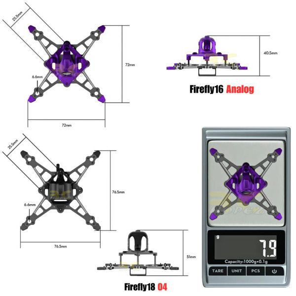 26b08f8bd30bb67bceb35ce21c3693e2-1.jpeg Flywoo Firefly16 Firefly18 1S Nano Baby V3 Frame Kit Compatible DJI O4 Analog HDZero Walksnail VTX FPV Drone FW-Frame