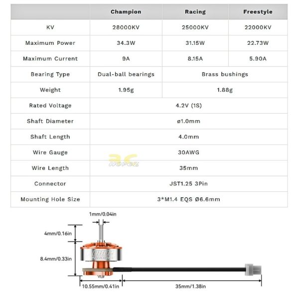4a659090cfd50bb6035cb839f9333b61.jpeg BetaFPV 0802(2026) 22000KV 25000KV 28000KV 1S Brushless Motor 1mm Shaft For Air75 II Champion Racing Freestyle BT0802-V2