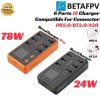 BetaFPV Charger 1S BT2.0 PH2.0 A30 HexaCharger Pro 78W & HexaCharger 24W 6 Ports LiPo LIHV Charger Discharger Storage