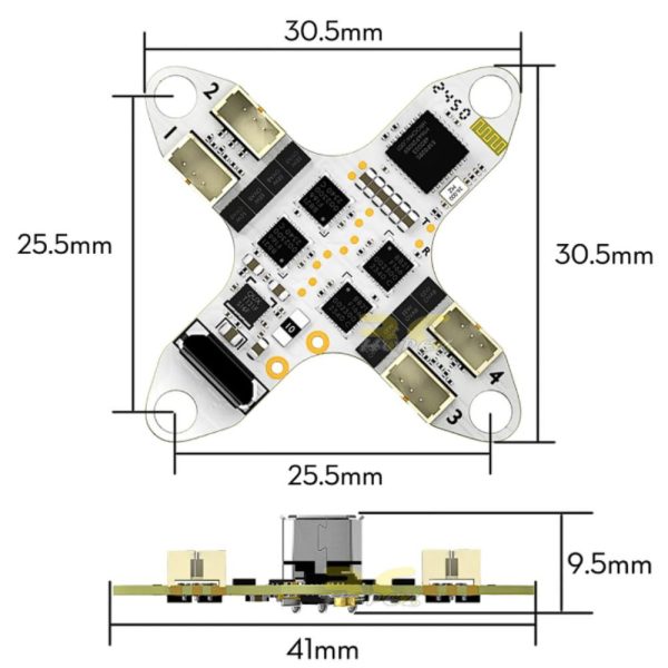 d776f89cc691e6952fa99c2e9276ab48.jpeg Flywoo GOKU F405 HD 1S 5A ELRS AIO 25.5x25.5mm For Firefly16 Firefly18 DJI O4 Walksnail HDZero FPV Racing Drone FW4769
