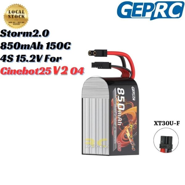 04e4e644d0656f22734aec0117dfb0d3.jpeg GEPRC Storm2.0 4S 850mAh 15.2V LiHV Battery With XT30 Plug For Cinebot25 V2 O4 GEP850/150-4S