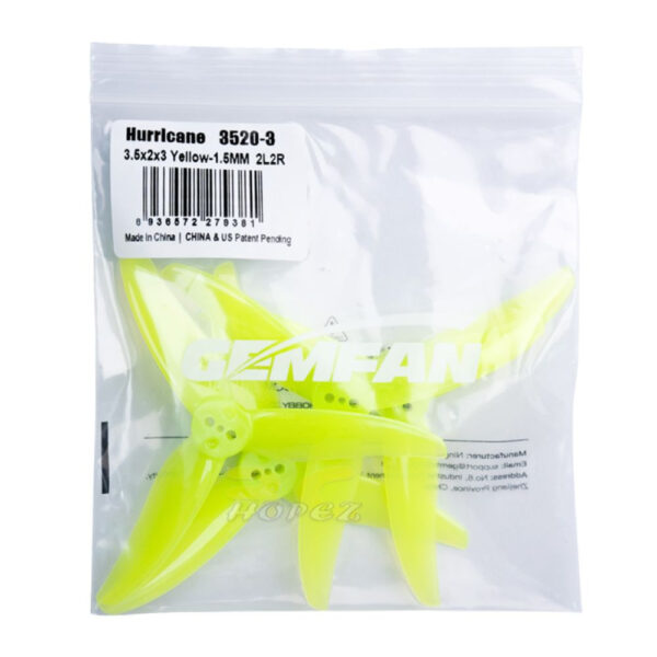11bbf3ded644dac3f42fc671bd6679f8.jpeg Gemfan Hurricane 3520 3 Blade 1.5mm Shaft Propeller for 3.5Inch Freestyle Toothpick Drone (2 Pairs/4Pcs) Gem3520