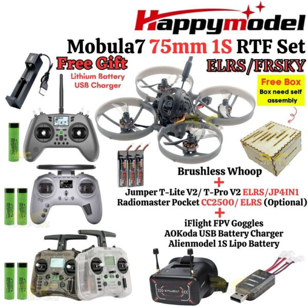35f34743e6d0afad1b3c5a691dfbc097.jpeg Happymodel Mobula7 75mm 1S X12 V3.0 5-IN-1 AIO Whoop + RadioMaster Pocket/Jumper T Lite V2/T-Pro V2 BNF ELRS/Frsky