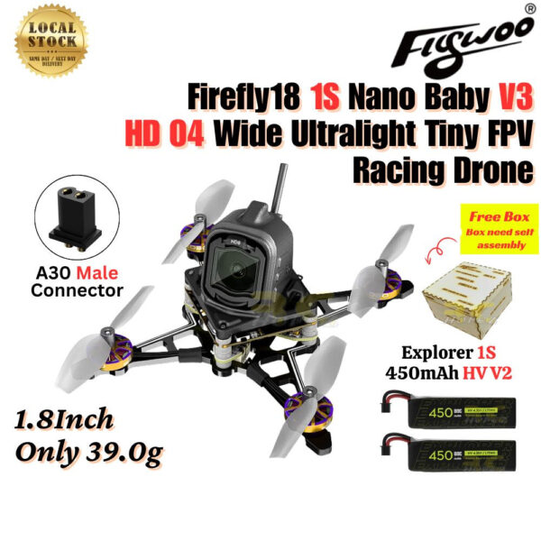 Flywoo Firefly18 1S Nano Baby V3 W/ DJI O4 Wide / Without O4 Ultralight Tiny Racing Drone BNF DJI/ELRS 2.4G Firefly18-O4