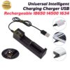Universal Intelligent Battery Charging 1 Port Charger 3.7V USB Rechargeable Lithium Battery Charger for 18650 14500 1634