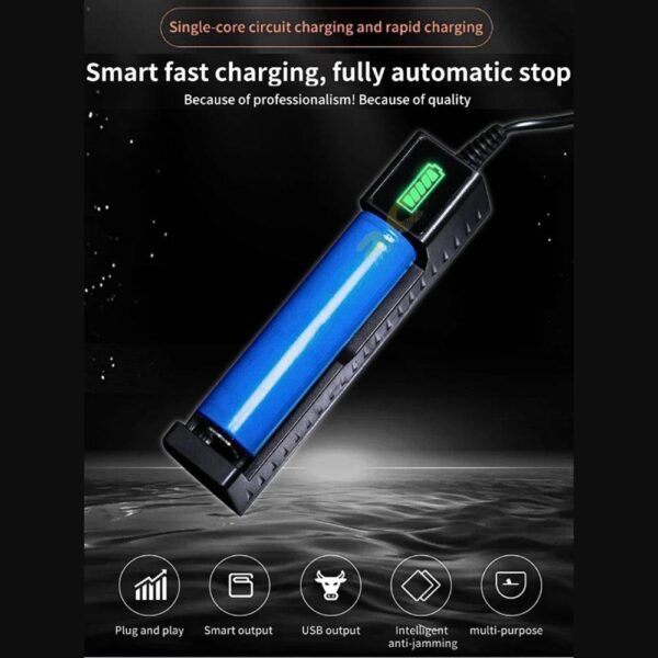 Universal Intelligent Battery Charging 1 Port Charger 3.7V USB Rechargeable Lithium Battery Charger for 18650 14500 1634
