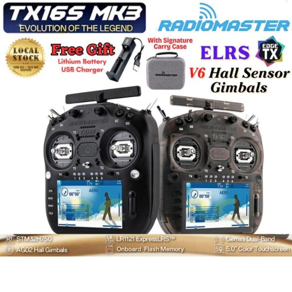 Radiomaster TX16S MK3 Radio Controller 16CH V6 Hall Gimbals / Mark II V4.0 Hall Gimbals ELRS/Mode 2 (4GB Batch)