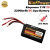 KinPower 7.4V 2S 2200mAh 8C Lipo Battery Compatible for Frsky ACCST Taranis QX7 Transmitter GZ-2200