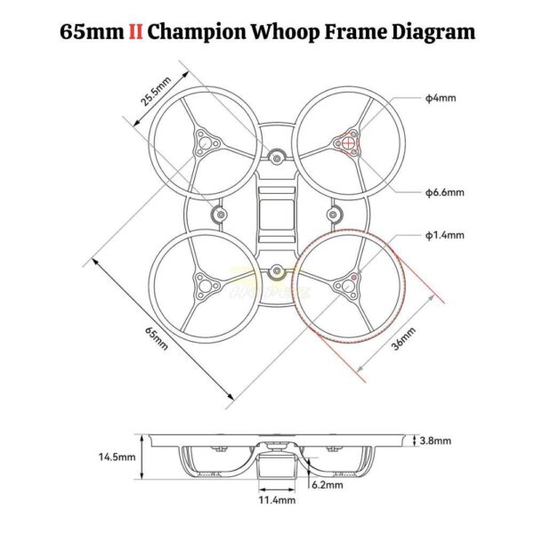 dcf1f0c634883143c085c89ad4580ee4.jpeg BetaFPV Air65mm II Air75mm II Air65mm Champion Ultra-Light 65mm 75mm Whoop TinyWhoop Mircro Drone Frame Kit BT-Kit V2